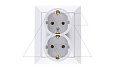 OPAL - Розетка 2x2P+E с рамкой, белый от интернет-магазина amperkin.by