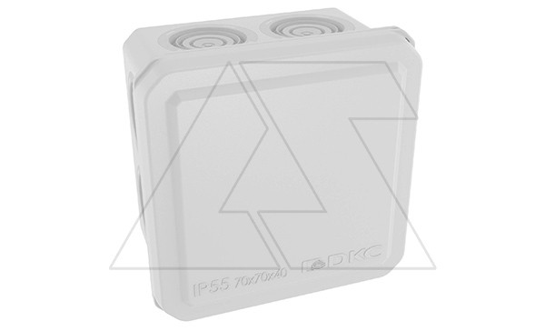 Коробка ответвительная с 8+2 кабельными вводами д.20/20мм, IP55, 70х70х40мм