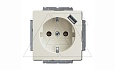 Basic 55 - Розетка 2P+E нем. стд. + USB (шале-белый) от интернет-магазина amperkin.by