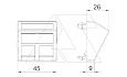 Корпус DTS-2RM RW1 для 2хRJ45 тип RM, пустой, 2M, наклонный вывод, белый, поликарбонат от интернет-магазина amperkin.by