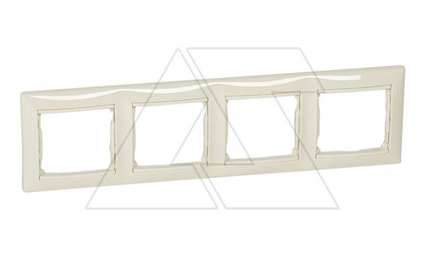 Valena - Рамка 4 поста верт/гориз, слоновая кость