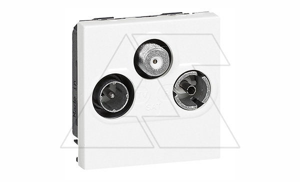 Mosaic - Розетка TV-FM-SAT, 2М, белый