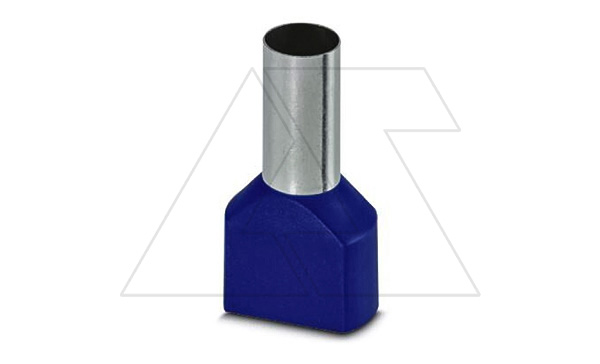 Кабельный наконечник AI-TWIN 2X 16 - 16 BU изолированный, двойной, сечение 16mm2, длина 16mm, синий (упак. 50шт.)