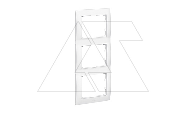 Galea Life - Рамка на 3 поста вертикальная, White