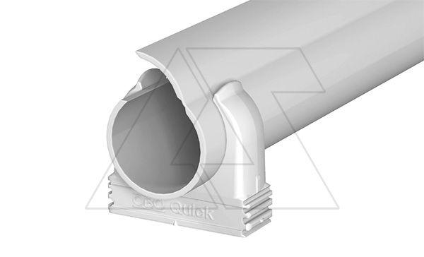 Комплект 2954 M25 LGR из 96шт. зажимов Quick clip OBO и 30м трубы Quick-Pipe М25, серый, ПВХ