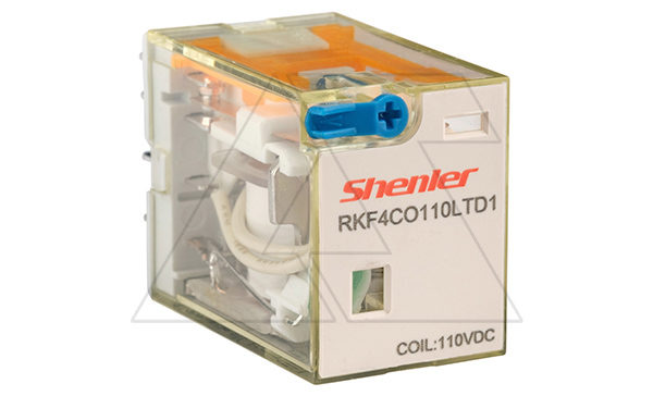 Реле RKF4CO110LTD1, 4CO, 6A(250VAC/30VDC), 110VDC, мех. индикация, тест-кнопка с блокировкой, диод +A1/-A2, LED
