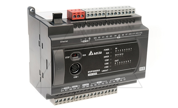 Программируемый логический контроллер DVP20EX200R, 8DI, 6RO, 4AI, 2AO