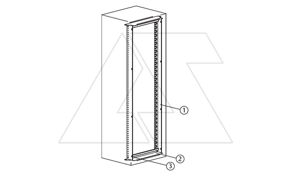 Рама для уст. модулей в щит ENUX 2000x800мм (ВxШ), RAL 7035