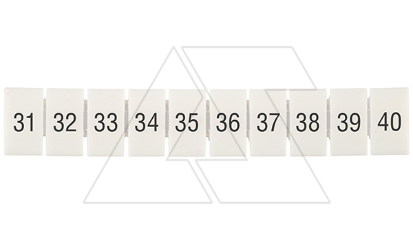 Маркировка клеммных модулей CA509/K5/H/31-40 для клемм 5mm, гориз. "31..40" (упак. 100шт.)