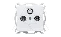 OPAL - Розетка TV+R+SAT концевая, 5_2400MHz, белый