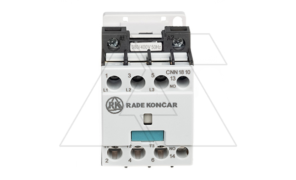 Контактор CNN 18 10 380/400V 50Hz, 3P, 18A/(30A по AC-1), 7.5kW(400VAC), 380/400VAC, 1NO