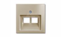 Basic 55 - Лицевая панель для двойной информационной розетки (шампань)