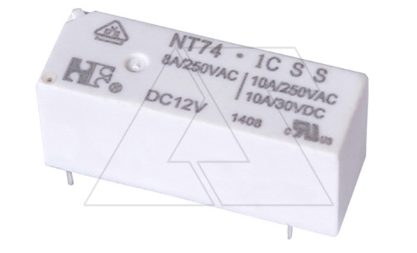 Реле NT74 1C S S 8 DC12V, 8А(250VAC/30VDC), 1CO, AgSnO2, 12VDC, IP67