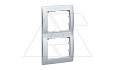 Galea Life - Рамка на 2 поста вертикальная, Aluminium от интернет-магазина amperkin.by