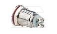 Индикатор FM12L, красный, LED 24VAC/DC, 12mm, винт. зажим, нерж. сталь, IK10, IP67 от интернет-магазина amperkin.by
