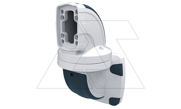 Держатель поворотный (315°) настенный ETR060, горизонтальный выход, RAL7035/RAL5020, m=2,53кг