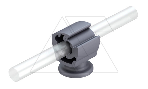 Держатель 177 30 M8 проводника Ø8-10мм, h=30мм, UV-resistant, серый, полиамид