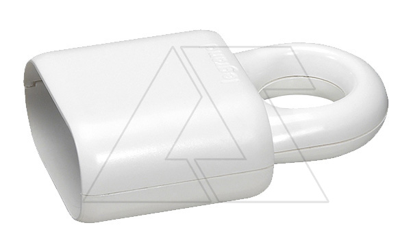 Розетка с кольцом 6А 2Р, пластик, белый (стикерованный)