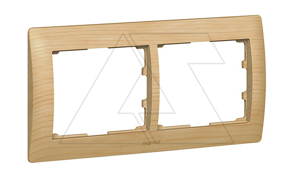 Galea Life - Рамка на 2 поста горизонтальная, Maple