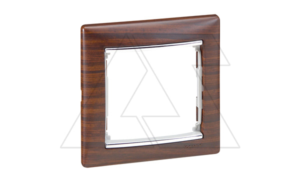 Valena - Рамка 1 пост, темное дерево/серебро