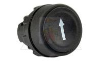 Головка кнопки CP, черная, без фиксации, плоская, марк. белая стрелка, 22mm, IP65