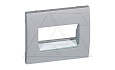 Galea Life - Обрамление для инф. и тел.розеток 2хRJ45 с держат.этикетки, Aluminium от интернет-магазина amperkin.by