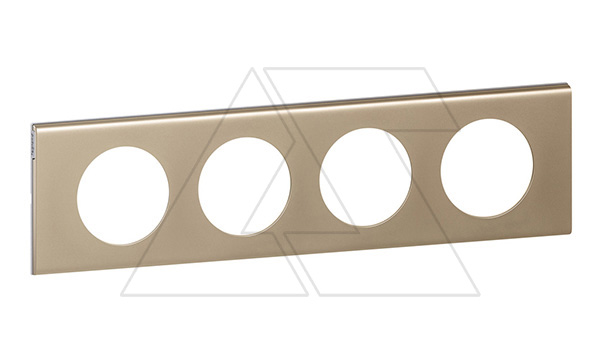 Celiane - Рамка 4 поста никель велюр