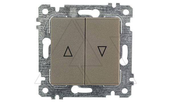 Rita - Выключатель для управления рольставнями, пруж. зажимы, антрацит