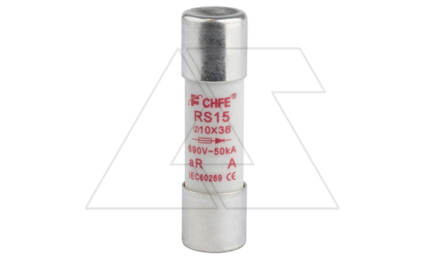 Вставка плавкая цилиндр. RS15, 20A, 690VAC, 50kA, 10x38mm, тип aR