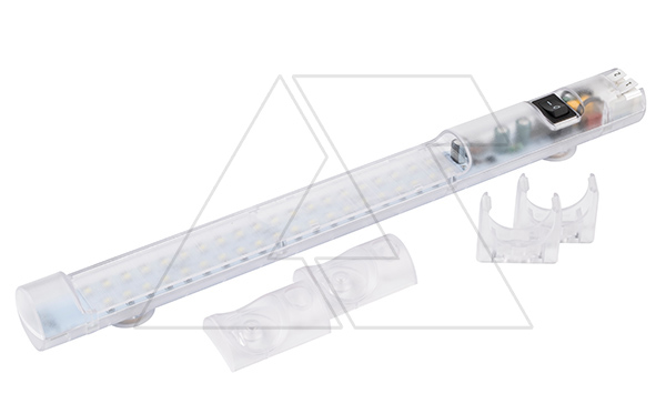 Светильник светодиодный TLL 4W 48-265VAC 400Lm с выкл., крепл. винт/магнит/клипса, 351х32мм, пружинная клемма