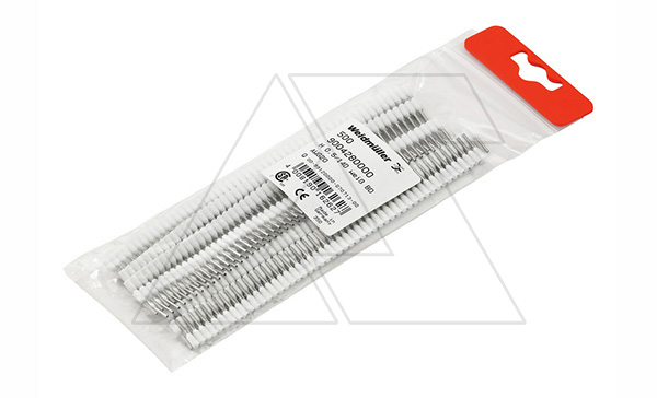 Каб. наконечник H0,5/14D W BD белый 0,5мм2, упаковка 500шт., 10 лент по 50шт.