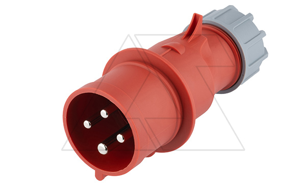 Разъем пром. силовой CEE кабельный, штекер, 32A, 3P+E 6h, 380_415VAC 50/60Hz, IP44, серия Hexie