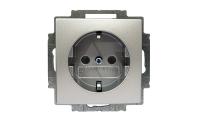 Basic 55 - Розетка 2P+E нем. стд. (алюминий)