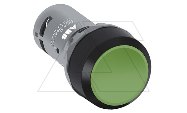 Кнопка CP1-10G-10, зеленая, без фиксации, 1NO, 1A, IP66, пластик, 22mm