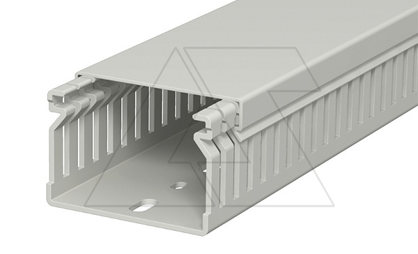 Перфокороб LK4 40060, органайзер для шкафов, 40 x 60 мм (глубина х ширина крышки), L=2000мм, RAL 7030 серый