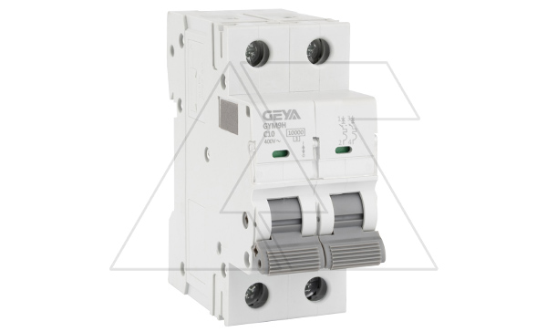 Авт. выключатель GYM9H-2P-10C, 2P, 10A, хар-ка C, 10kA, 2M