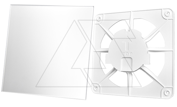 Решетка вентиляционная с панелью декоративной универсальной dRim, стекло, атласное серебро