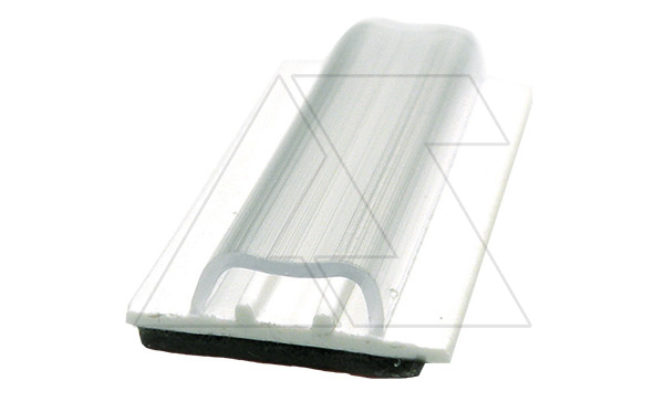 Держатель маркировки SerieFLAT PMF-AC 66020N, самоклеящийся для поверхностного монтажа, длина 15mm, PVC, прозрачный (упак. 4000шт.)