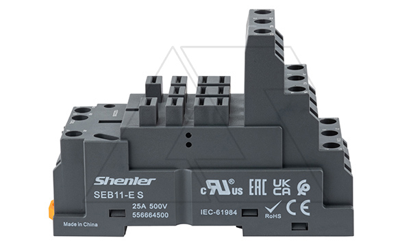 Цоколь SEB11-ES, 25A(500V), винтовой зажим, черный, на рейку DIN35, для REH, RUC, RUC-M, RPW, RM, 62.31, 62.32, 62.33