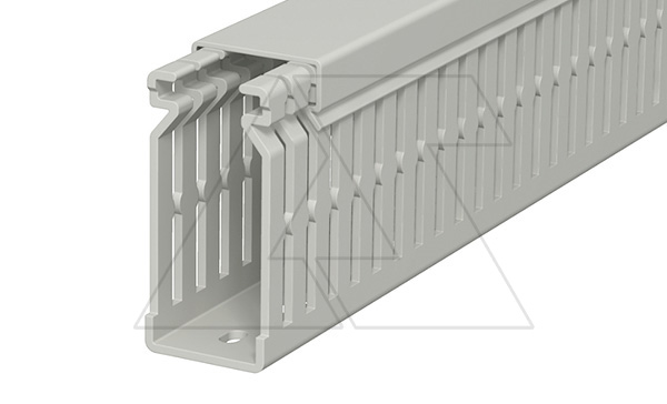Перфокороб LK4 N 60025, органайзер для шкафов, 60 x 25 мм (глубина х ширина крышки), L=2000мм, RAL 7030 серый