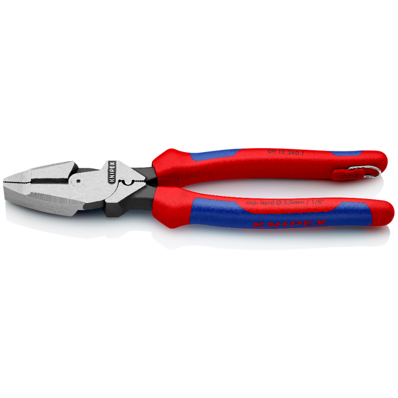 Плоскогубцы электромонтёра Lineman's Pliers, с приспособлением для протяжки, L-240 мм, чёрные, 2-ком