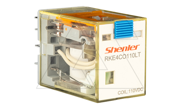 Реле RKE4CO110LT, 4CO, 5A(250VAC/30VDC), 110VDC, мех. индикация, тест-кнопка с блокировкой, LED
