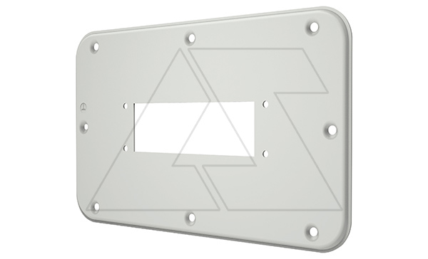 Панель кабельного ввода с вырезом под установку панели с фланцами для щита EC, 210x110, 2шт с монт. прин., RAL 7035