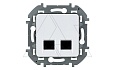 Inspiria - Розетка 2хRJ-45 UTP CAT5E (белый) от интернет-магазина amperkin.by
