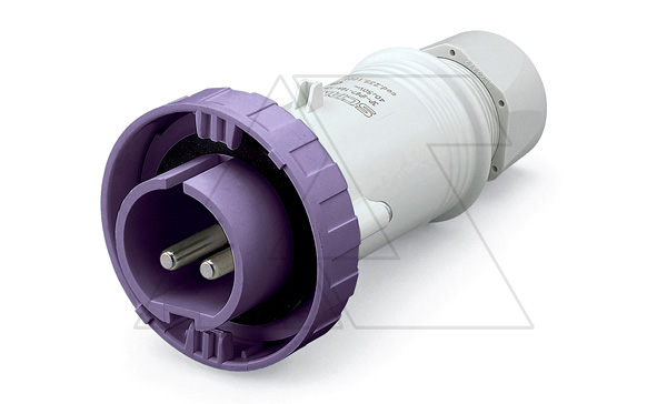 Разъем пром. силовой CEE кабельный, штекер, 16A, 2P, 20_25VAC 50/60Hz, IP66/IP67, серия IEC309