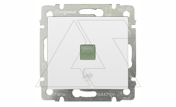 Valena - Кнопка с подсветкой и пиктограммой звонка, белый