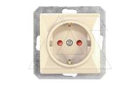 OPAL - Розетка 2P+E, со шторками, бежевый