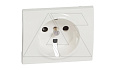 Galea Life - Обрамление для розетки 2Р+Е нем.стд. со шторками, White от интернет-магазина amperkin.by