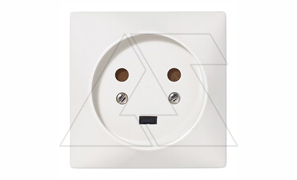Розетка силовая 20A, 2P+E, 80х80мм, защ. шторки, сл. кость