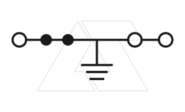 Клемма защитного проводника CXG2.5/3 /5x62,5mm, пружинная, 3 присоед., 2,5(max 4)mm2, желто-зеленая